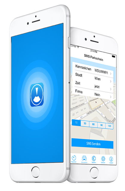 iPhone mit SMS PArkschein App